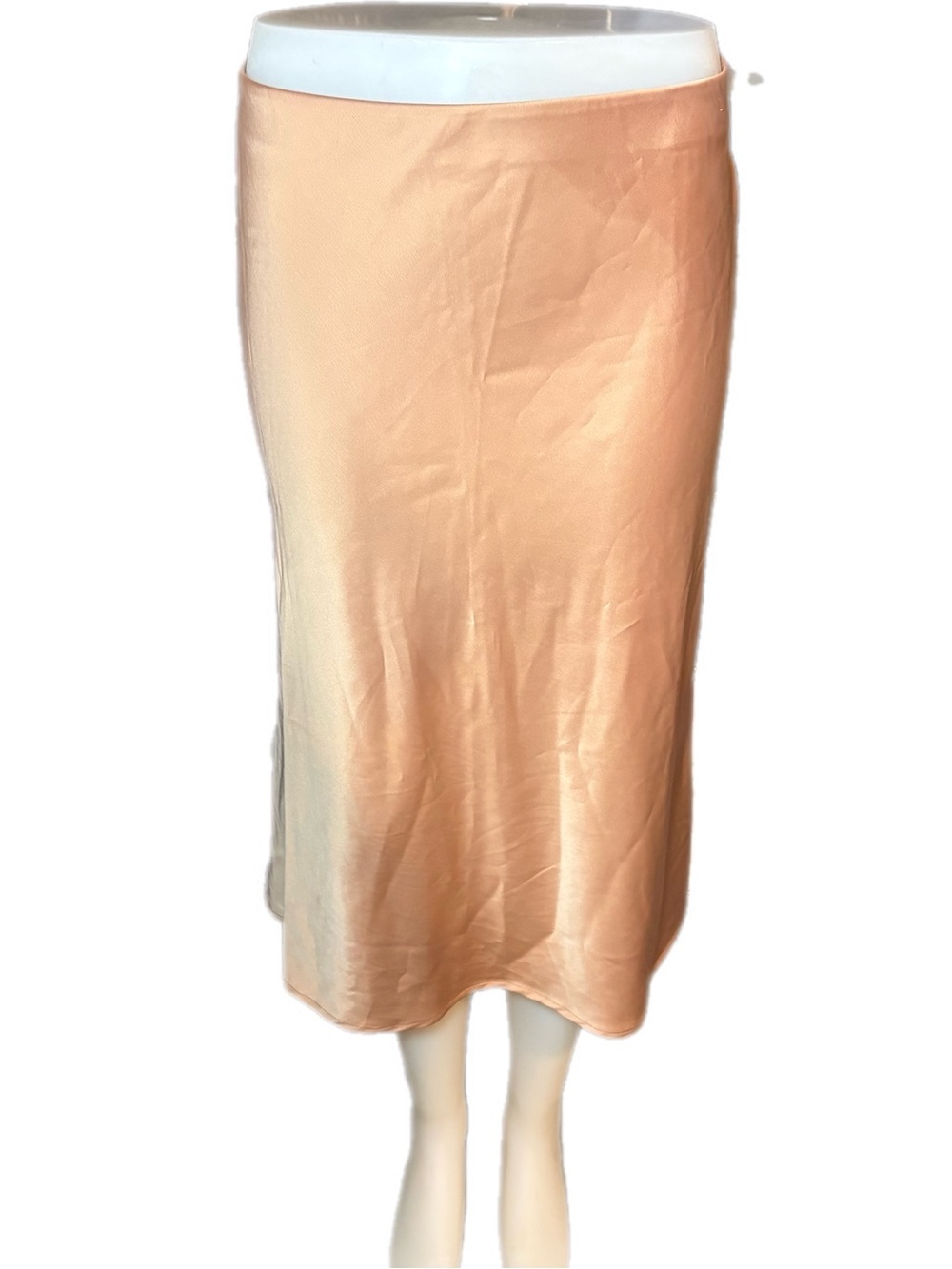 Rachel Zoe Satin Midi Skirt in Peach